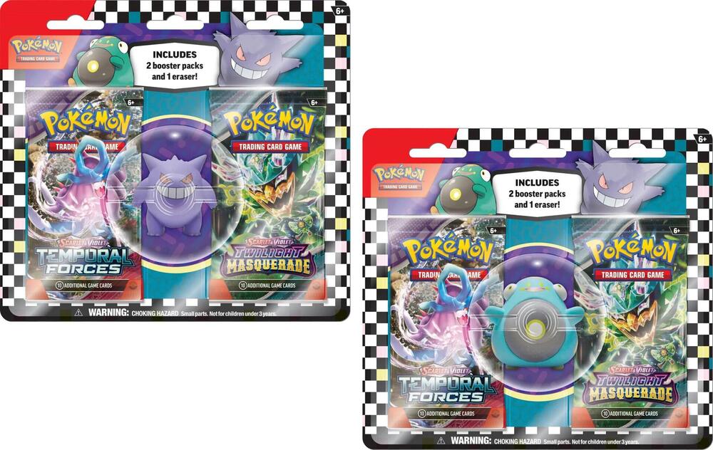 Pokemon TCG: Back to School Eraser Blister 2024 (Set of 2)
